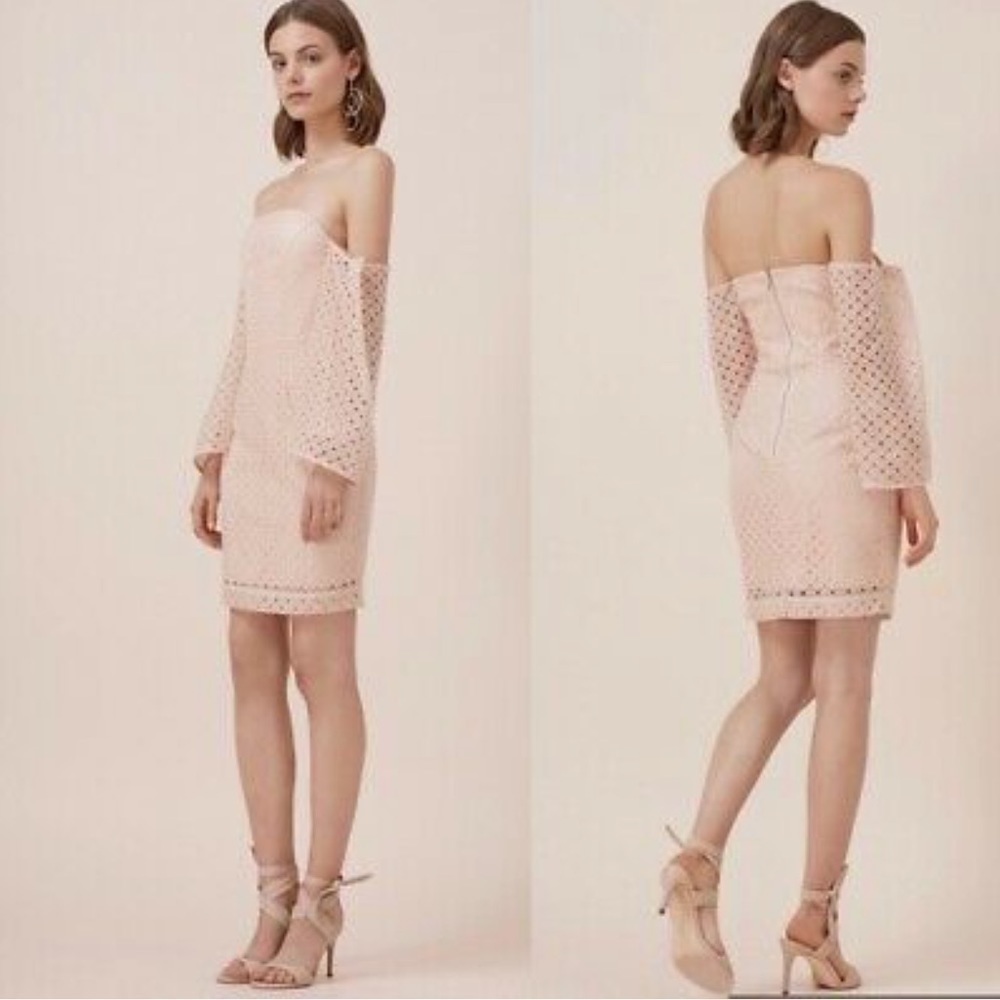 Keepsake The Label Last Dance Euler Mini Dress Soft Peach small